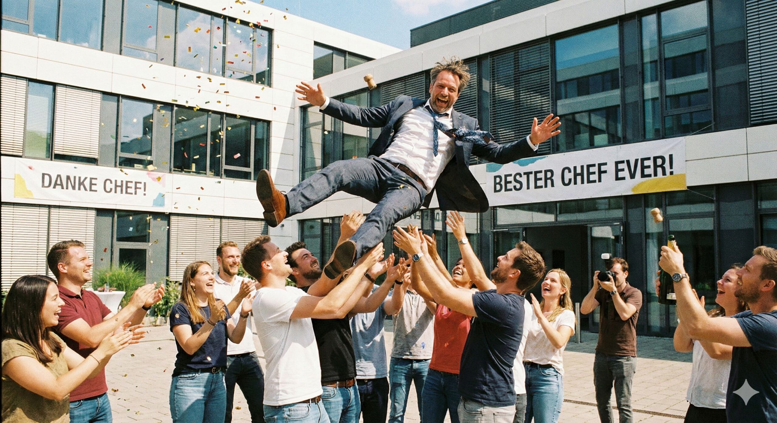 Mitarbeiter besprechen betriebliche Altersvorsorge